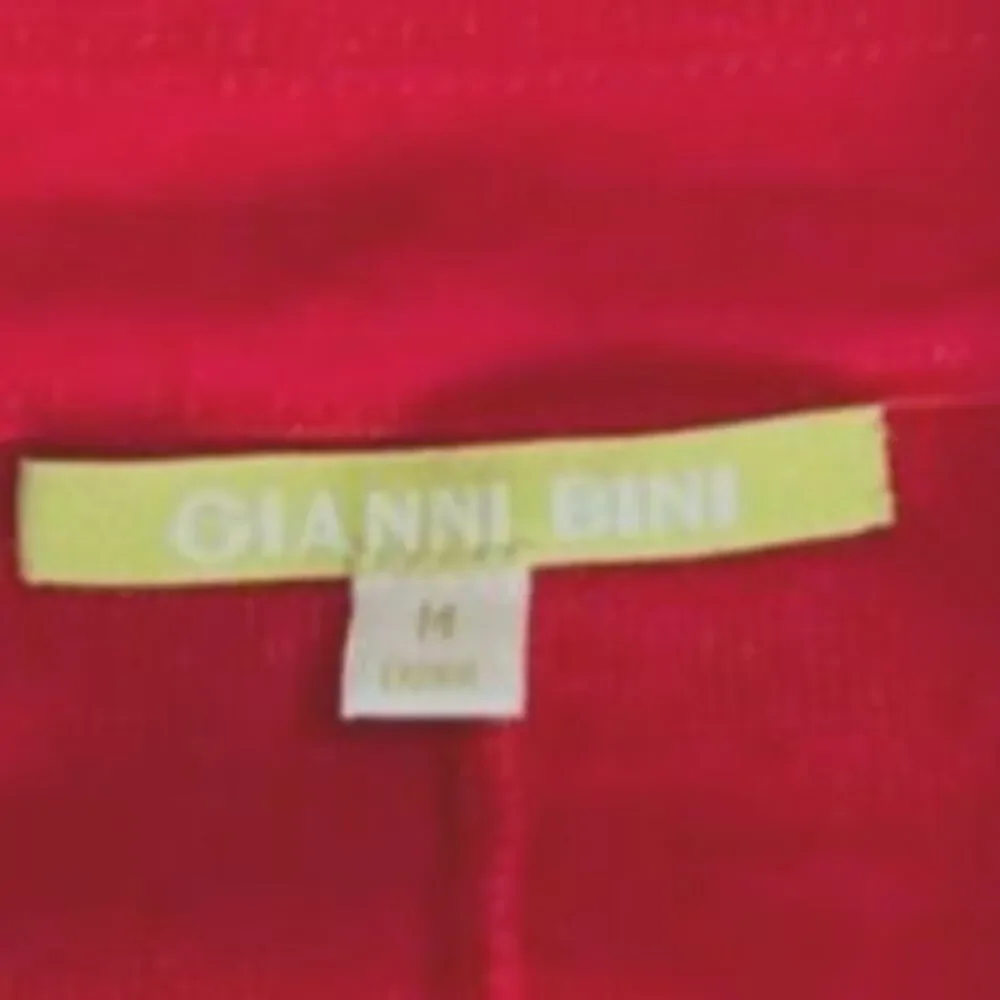 Gianni Bini Women’s M Red Wool Blend Double Breasted Gold Button Blazer